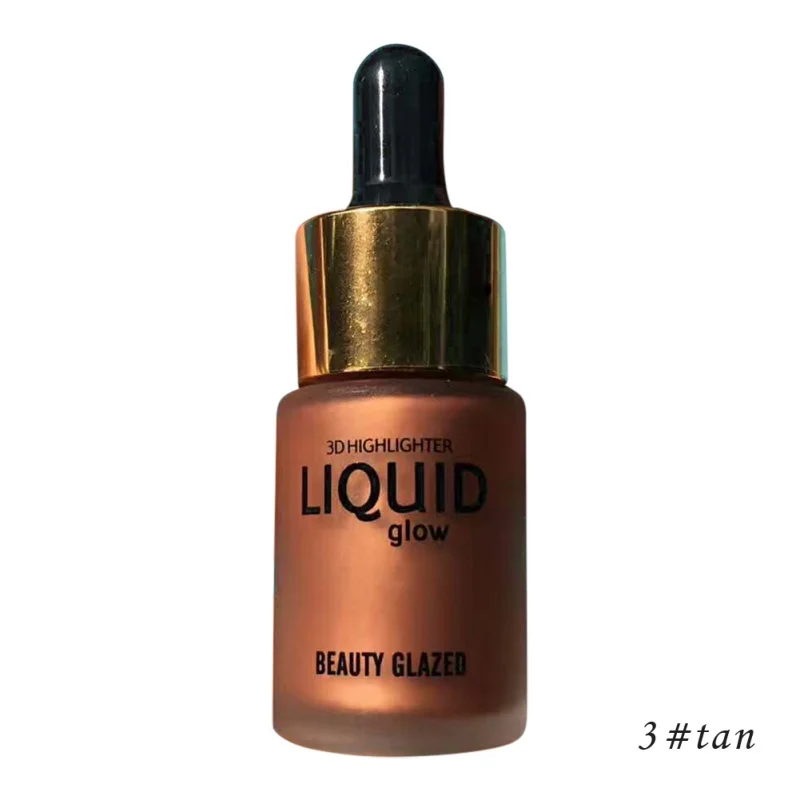 Ультраконцентрированный косметический жидкий текстовый маркер Make Up хайлайтер тональный крем перламутровый для лица светящийся жидкий - Цвет: 3