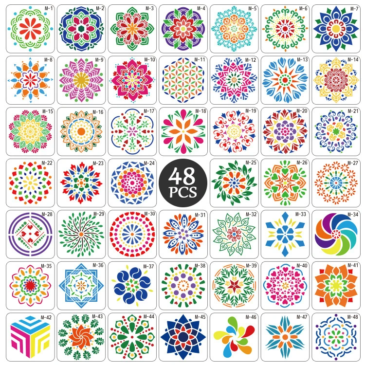 Stationery Plastic Stencils Hollow Ruler Painting Template Flower Pattern Stationery Plastic Stencils Hollow Ruler Painting Template Flower Pattern