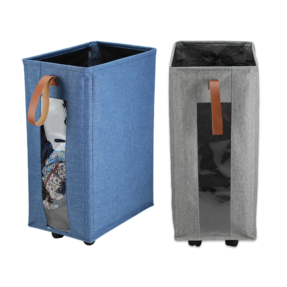 Корзина для белья с колесами компактная корзина складной водонепроницаемый