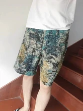 Pantalones cortos de algodón y poliéster con cordón para hombre, Shorts informales a la altura de la rodilla de estilo chino para primavera y verano