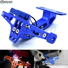 Универсальный CNC алюминиевый мотоцикл регулируемый угол номерной знак кронштейн для Honda CB400 CB500F CB500X CB599 CB600 CB600F CB650F