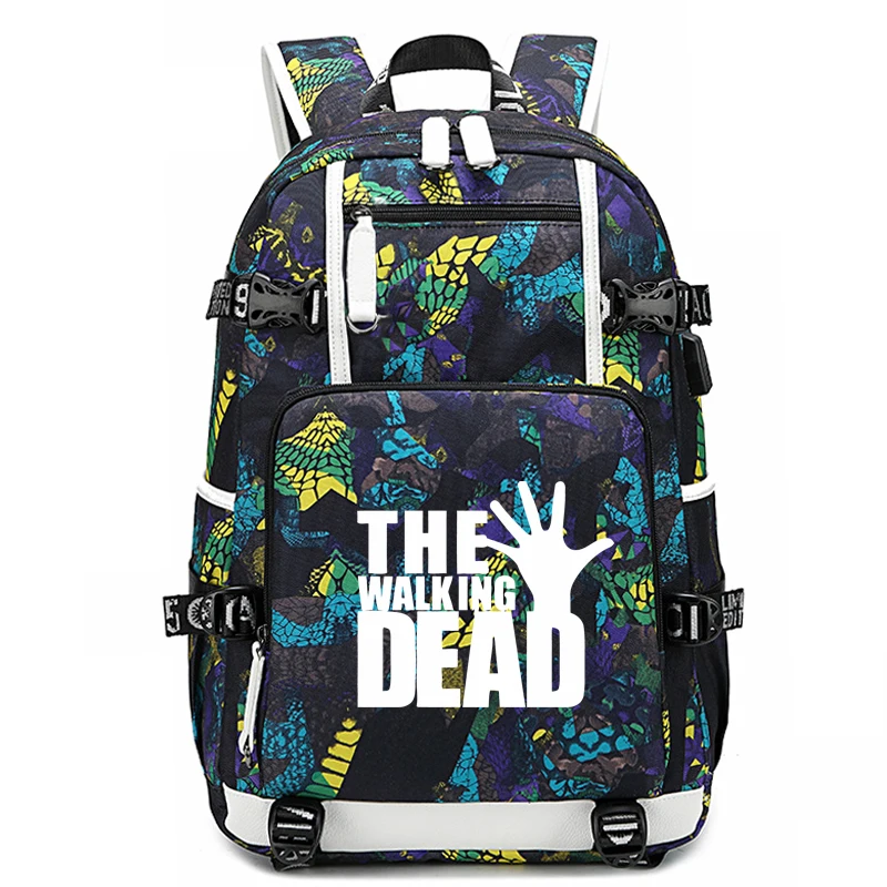 Walking Dead Printing Casual Zipper 18 Inch Student Schoolbag Men/Women Large Capacity Bags Teenager's Outdoor Travel Backpacks