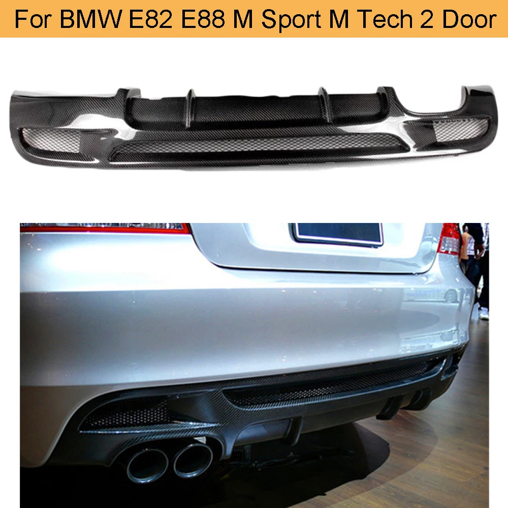 Диффузор для заднего бампера 1 серии E82 E88 из углеродного волокна спойлер BMW M Sport 2