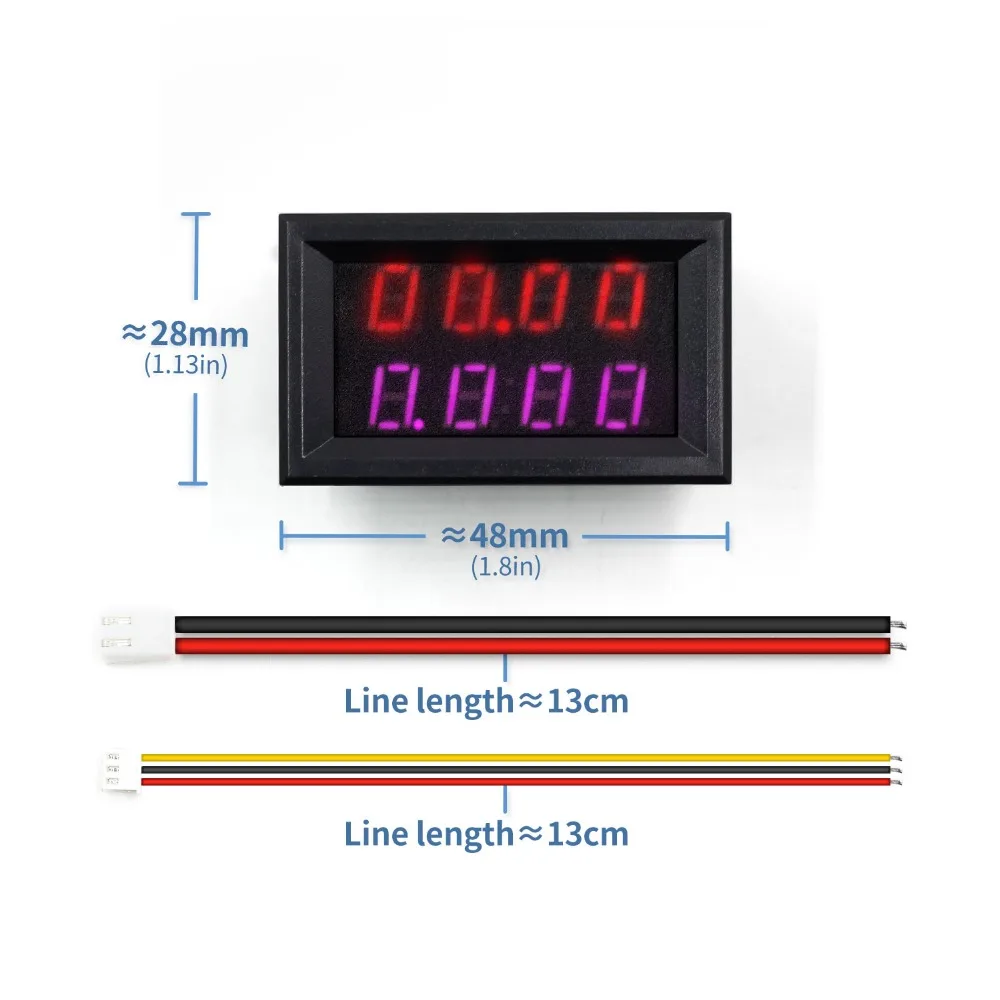 4 бит цифровой вольтметр Амперметр постоянного тока 200V 10A красные, синие светодиодный двойной Дисплей Напряжение амперы Панель метр 12v 24v автомобиль тока тестер мониторов