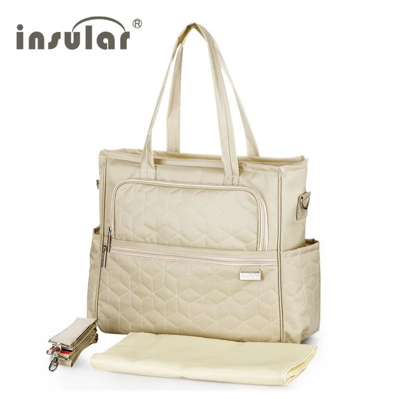 

High Quality Plaid Multifunctional Baby Stroller Diaper Bag Mother Messenger Bag Fashion Waterproof Maternity Tote Nappy Bags 45