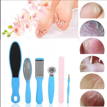 

10PCS Portable Foot File Set Professional Foot Dead Hard Skin Callus Remover Scraper Blue Foot Care Pedicure Rasp Tools Kits
