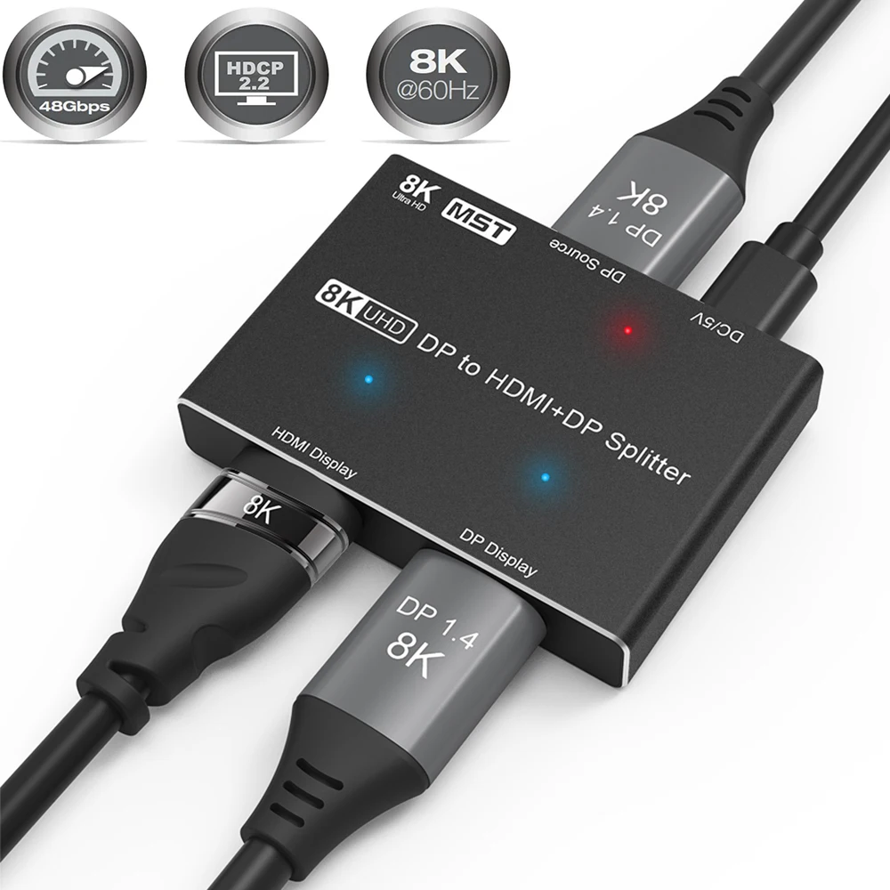 8K cable adapter Displayport splitter 