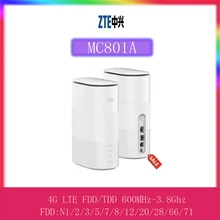 ZTE – nouveau modèle MC801A NSA & SA 5G NR + LTE Sub6 FDD:n1/2/3/5/7/8/12/20/28/66/71 TDD:n77/78/79/41 4G LTE FDD/TDD 600MHz 3. Routeur CPE 8Ghz