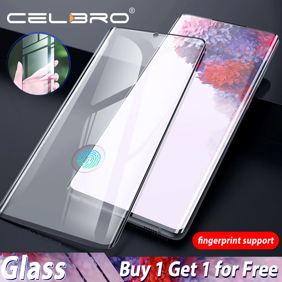 Закаленное стекло для Samsung Galaxy S20 Ultra + Полное покрытие Защита экрана Plus