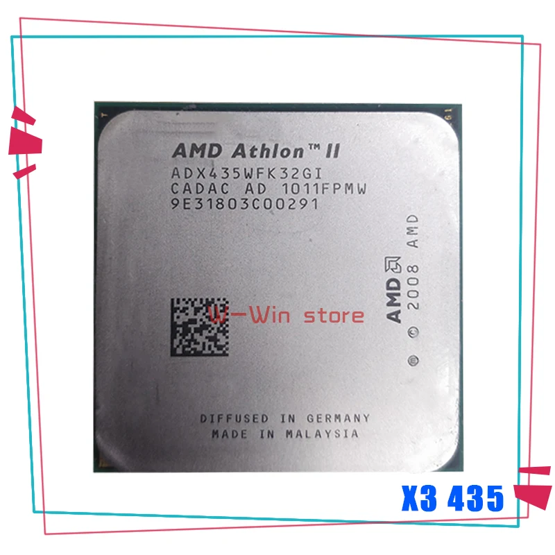 Amd Athlon Ii X3 435 2.9 Ghz Triple-core Cpu Processor Adx435wfk32gi ...