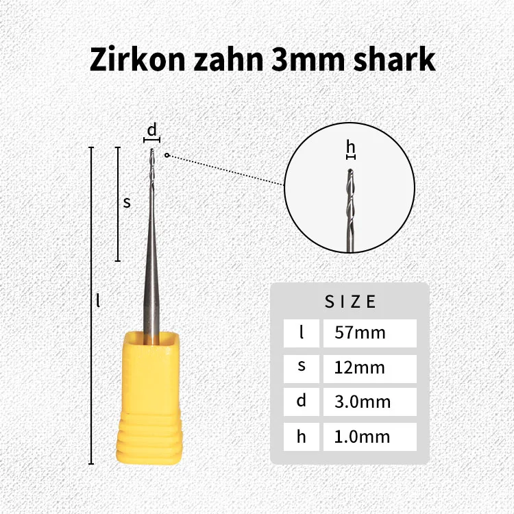 3 шт. zirkon zahn cad cam M5/M3 мм фрезерный станок без покрытия/Алмазное покрытие Burs