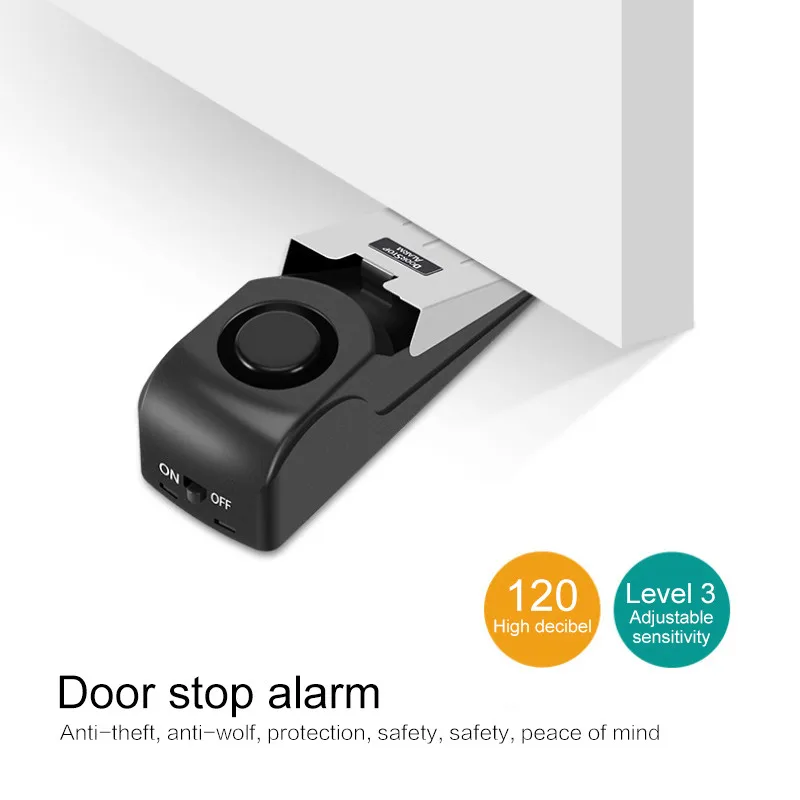 Door Resistance Burglar Alarm Seam Stopper Home Stop Travel Wireless Security System | Обустройство дома