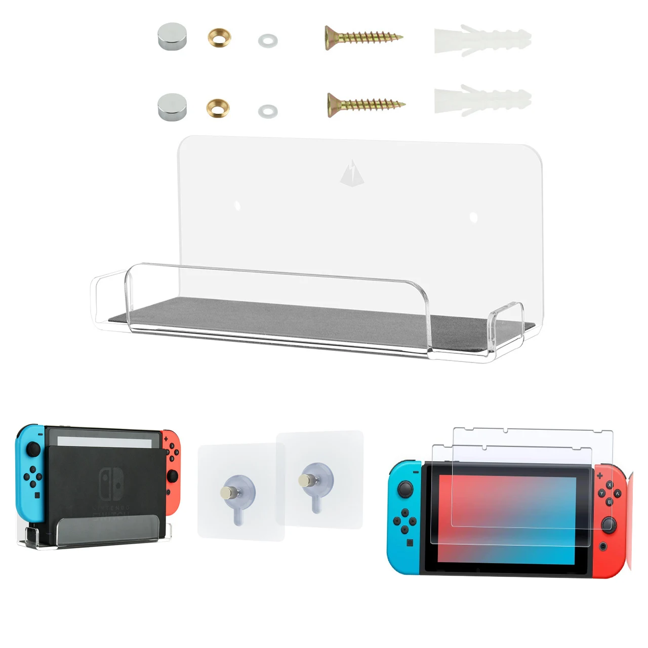 Настенный держатель для Nintendo Switch клейкая маленькая полка хранения NS |