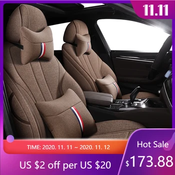 

KADULEE Custom FLAX car seat cover set for lexus LS series RX series NX GS CT GX LX RC series Automobiles Seat Covers cars
