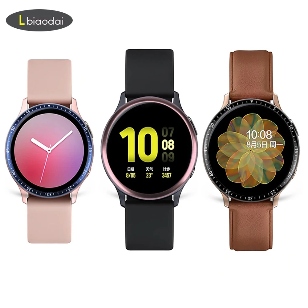 Case For Samsung Galaxy Watch active 2 40mm 44mm Protector Bezel Ring Accessories Adhesive Metal Bumper Cover Active2 40 44 mm | Наручные