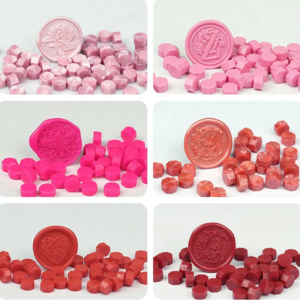 100Pcs Pearl White Wseal Stamp Wax Vintage Wax Seal Stamp Tablet Pill Beads for Envelope Wedding Wax Seal Ancient Sealing Wax