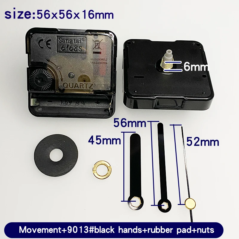 Quartz Clock Movement Kit With Gold Clock Hands Non Ticking Wall Clock Mechanism DIY Clock Making Repair Parts