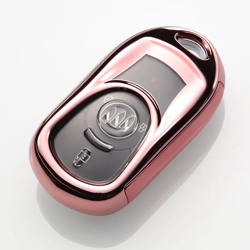 Мягкий ТПУ чехол для ключа чехол для OPEL Astra для Buick ENCORE ENVISION Лакросс автомобильный брелок аксессуар fob защитная сумка - Название цвета: pink