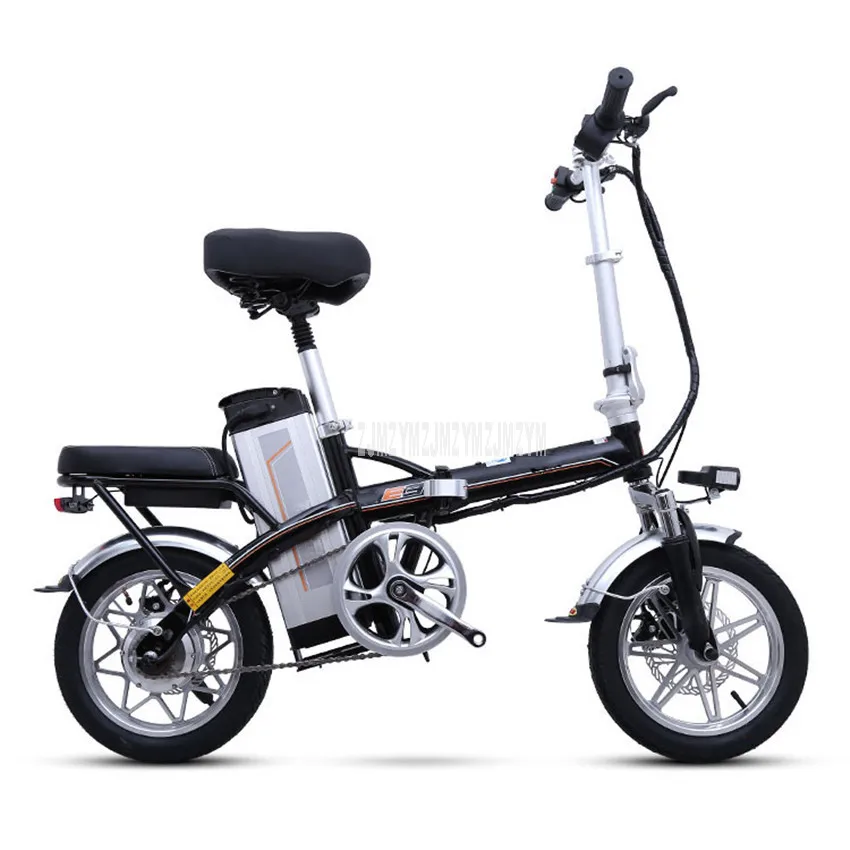 Clearance Mini Bike Folding Electric Bike 14inch Wheel 240W Motor E Bike Electric Bicycle Scooter Two Seat 48V 10AH/12.5AH Lithium Battery 4