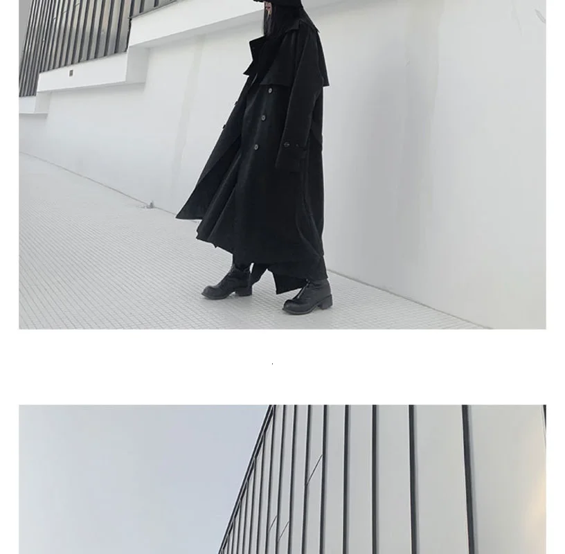 [EAM] Women Long Cotton-paded Big Size Trench New Lapel Long Sleeve Loose Fit Windbreaker Fashion Spring Autumn 2020 19A-a702