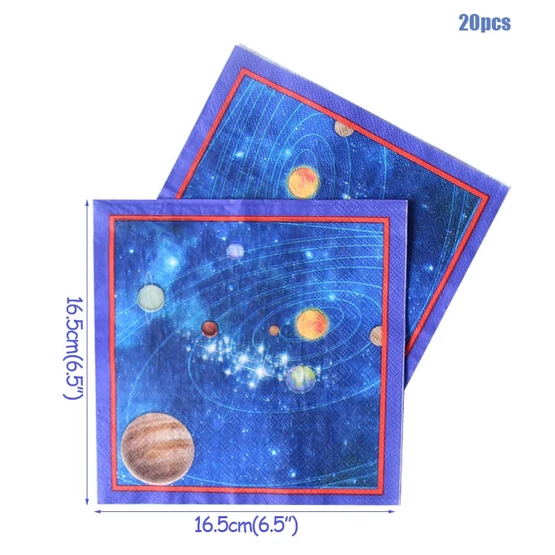 napkins WEIGAO Galaxy вечерние Декор одноразовая посуда Наборы мальчик космического пространства ракета, космонавт космической тематики, комплект Детские День рождения Декор - Цвет: napkins