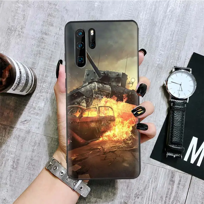 Крутой горячий Мир танков черный чехол для телефона huawei mate 30 20 10 P30 P20 P10 Pro Lite P Smart Z Роскошный чехол