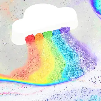 

High quality Rainbow Bubble Cloud Bath Salt Ball Bubble Exfoliating Moisturizing Skin Care Shower Fragrance Cleaning Tool