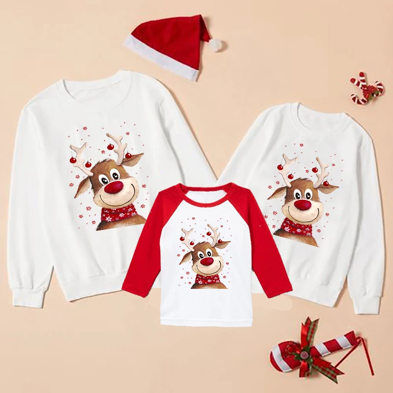 Sudaderas familiares de Navidad para padres, madre e trajes combinados, camisetas de Año Nuevo para niños, Tops, ropa de mamá y yo| con capucha y sudaderas| - AliExpress