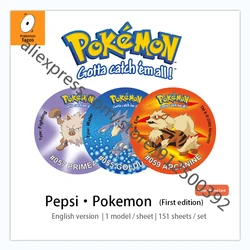 Mewtwo Mew – cartes rondes de Collection Pokemon, Style ancien et inhabituel, premier Tazos, première édition pour enfants, cadeau, 150, 55 81 