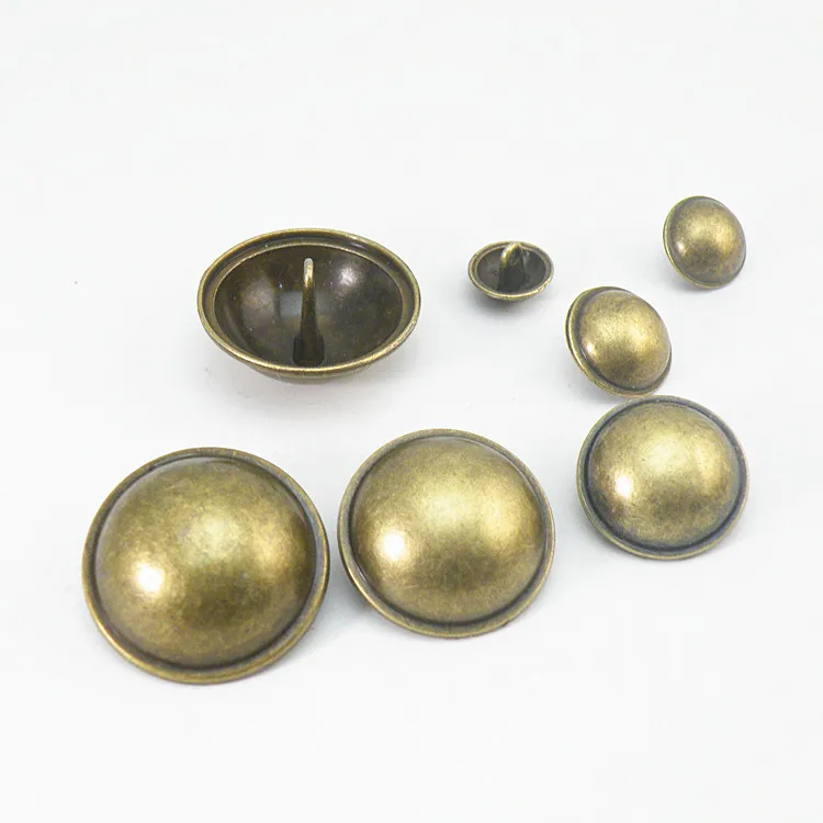6-20pcs/lot 15-28mm Vintage silver bronze thin-edged bald mushroom metal button fashion button suit coat button C121 5