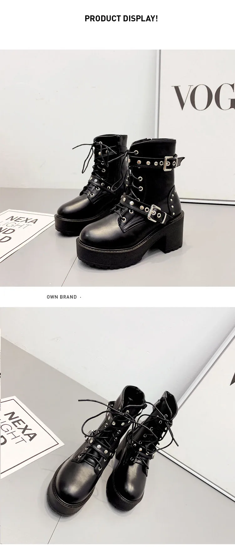 LTARTA/ г., женские черные ботинки на платформе классические осенне-зимние ботинки на толстой водонепроницаемой платформе на высоком каблуке JXQ-769-15