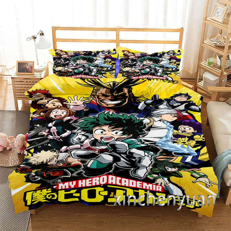 

Anime My Hero Academia 3D Printed Duvet Cover Set Twin Full Queen King Size Bedding Set Bed Linens Bedclothes for Young K91
