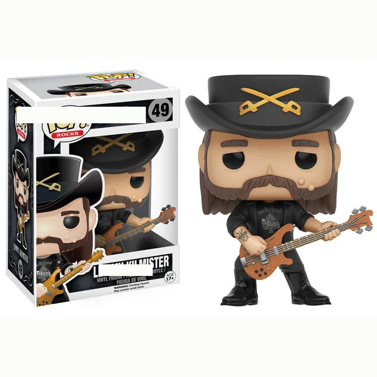 FUNKO POP Rock Motorhead Lemmy Kilmister ПВХ Куклы Фигурки Коллекция фильмов модель игрушки для детей Хэллоуин Рождественский подарок