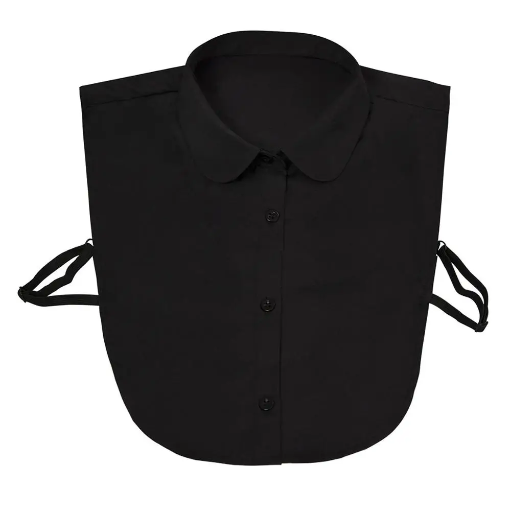 Для женщин хлопок поддельный съемный воротник Твердые нагрудные колье Цепочки и