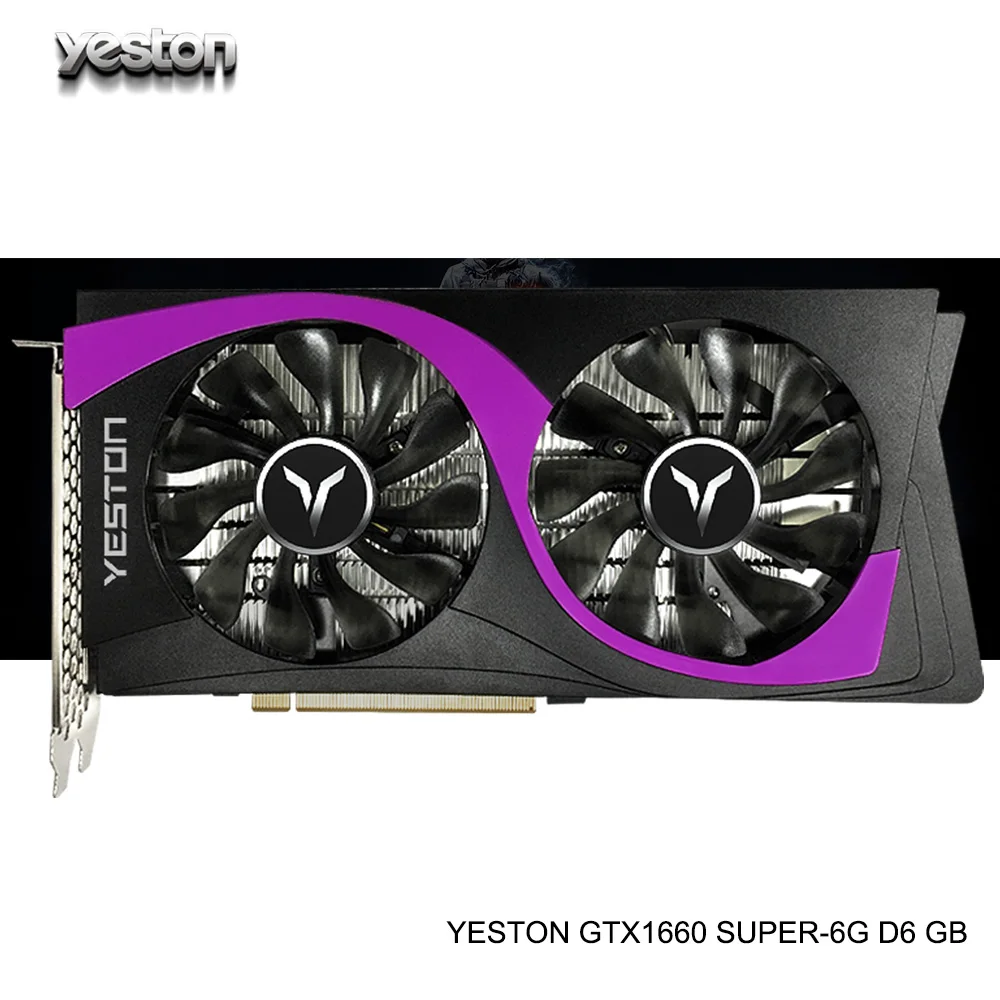 Yeston GeForce GTX 1660 супер GPU 6 ГБ GDDR6 192 бит игровой настольный компьютер ПК видеокарты