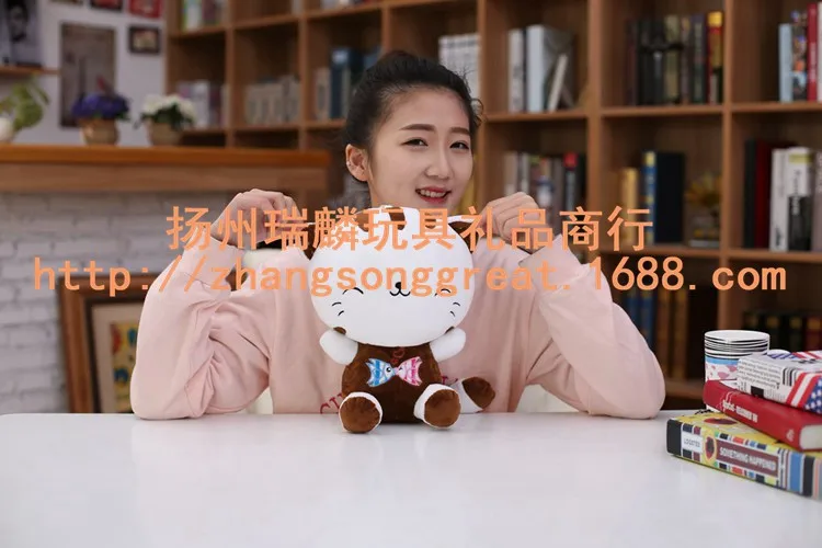 Горячая платье большая кошка лицо креативный мультфильм плюшевая игрушка кукла-обработка настраиваемый логотип рекрут агенты