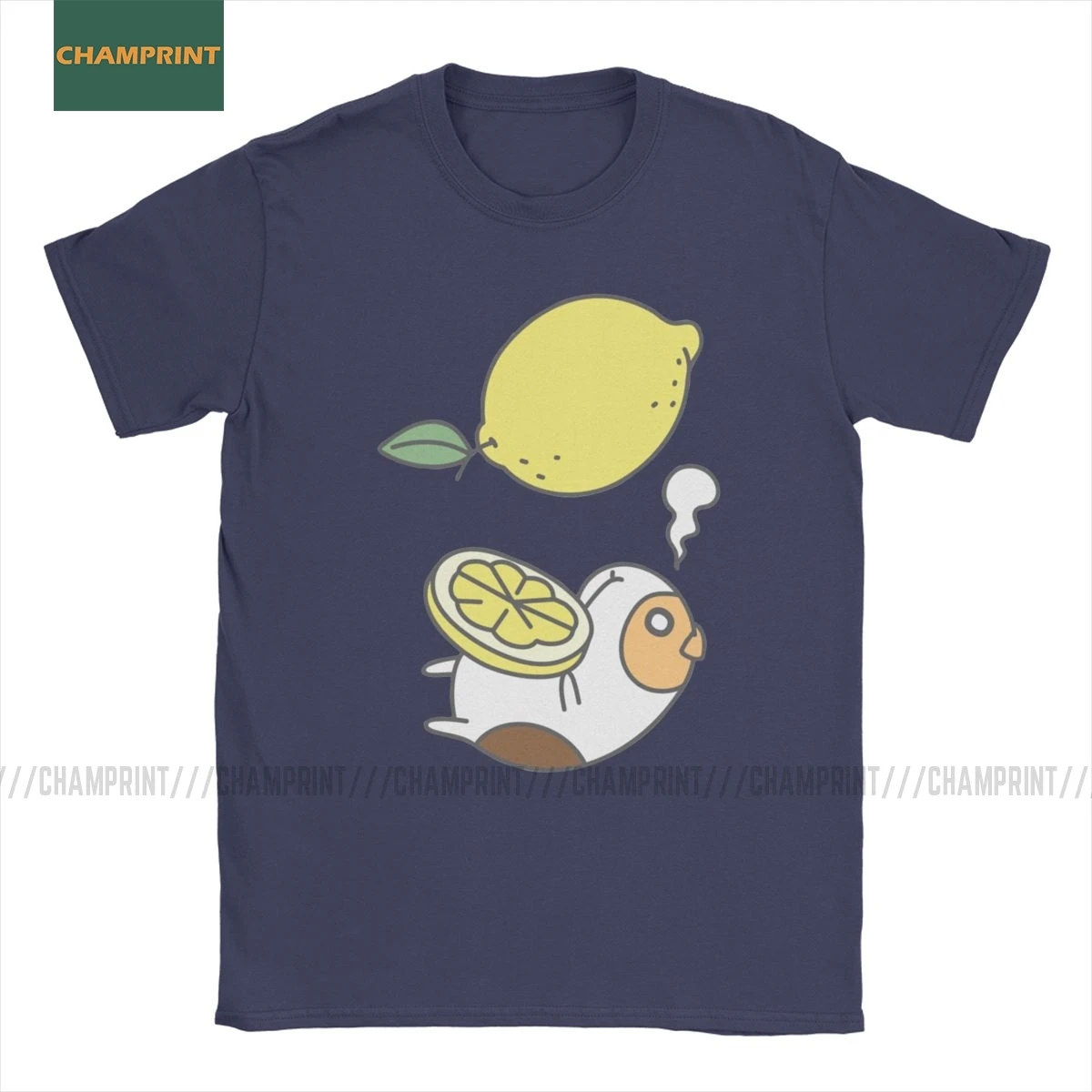 Повседневная футболка с принтом морской свинки и фруктов Мужская хлопковая