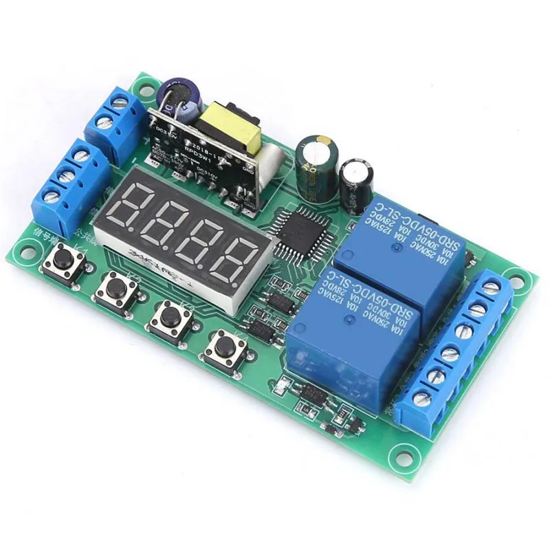 Новый оригинальный AC 220V двухканальный модуль реле задержки многофункциональный
