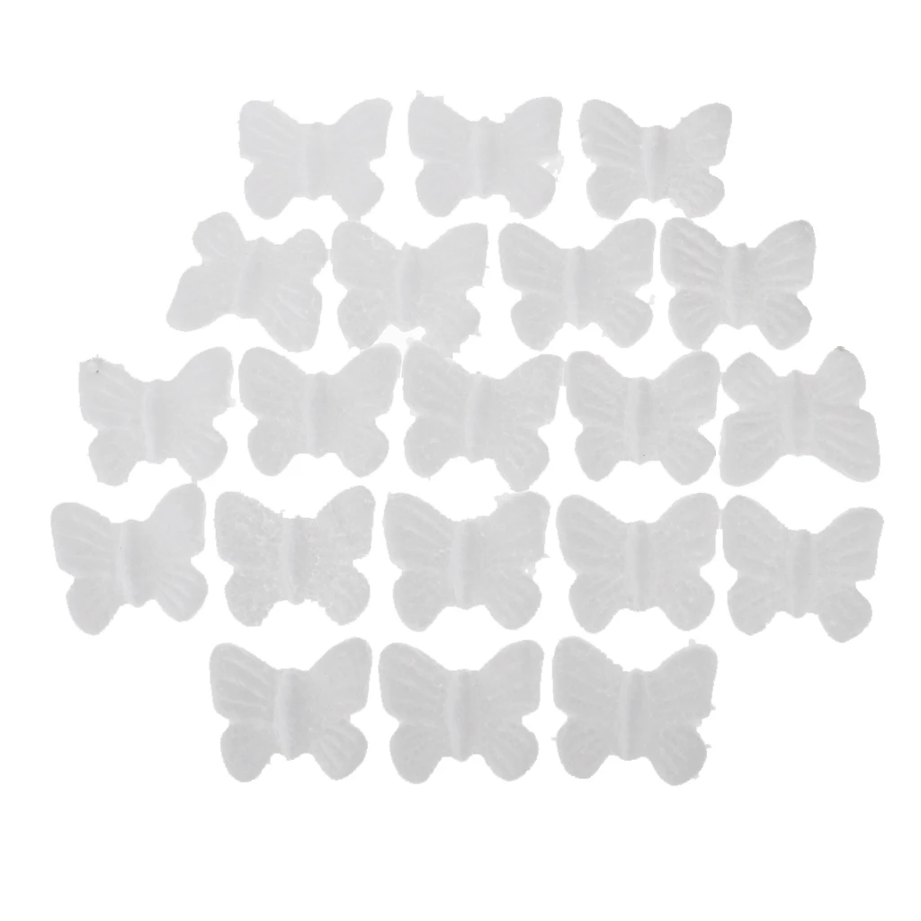 20 Pieces Butterfly Shaped Modelling Polystyrene Styrofoam Ornaments DIY Crafts