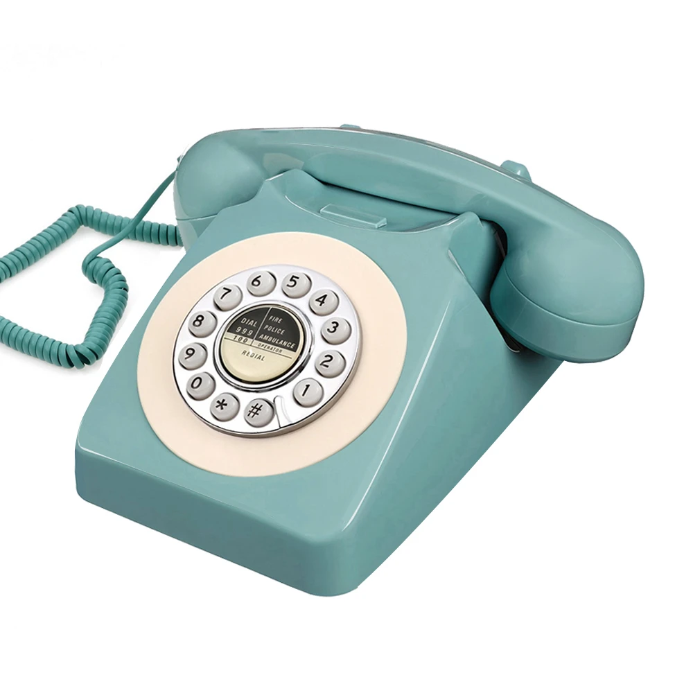 ブルーレトロ電話コード付きプリ電話オールドファッション固定電話の 1960s最高ヨーロッパスタイル電話のギフト Telephones Aliexpress