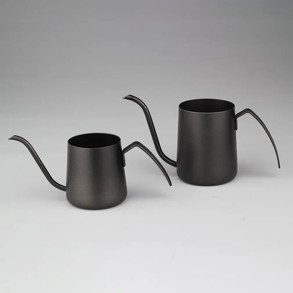 250ml Fine Water Injection 304 Stainless Steel Ear-hanging Coffee Special Black Painting Pot Long Narrow Spout Kettle