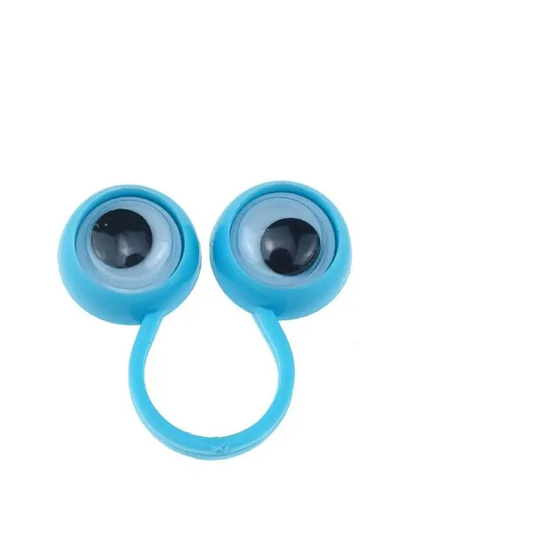 Забавных глаз пальчиковые куклы пластиковые кольца с бегающие глазки Tricky игрушка-вкладыш
