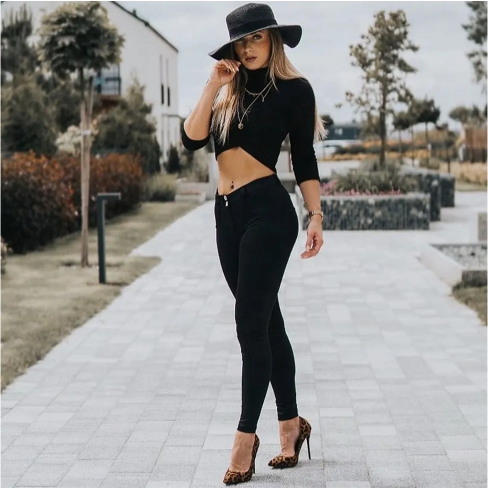 Melody Wear Tapered Denim Jeans Just Black Skinny Jeans Super Stretch Women Ankle Fit Low Waist Jeans mujer Women Garment