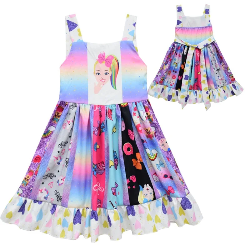 Girl Princess Sleeveless Pattern Twirl Dress Birthday Party Baby Clothes | Детская одежда и обувь