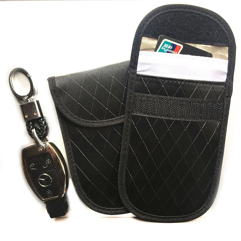 RFID Electromagnetic Shielding Car Keys Wallets Faraday Anti Theft Bags FOB Signal Blocker Pouch for Privacy Protection BAG1071