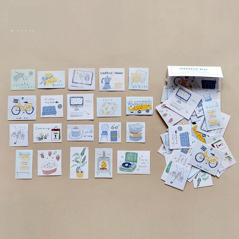 

LoveFrom 60 pcs/lot Kawaii Sticker Cartoon Painted Sticker Pack DIY Scrapbooking for Boys Girls Stationery Office School Supply