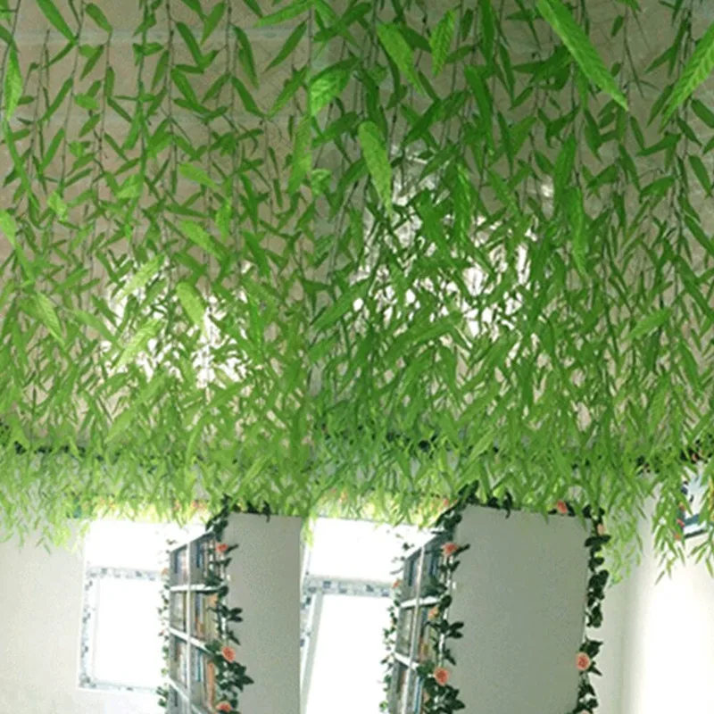 Искусственные листья ротанга искусственные растения зеленые растения-гирлянды искусственная Виноградная лоза листва украшение дома