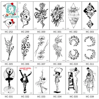 

MB Flower Snake Fake Tatoo Cute Rabbit Tatuajes Tatuagem Dancing King Taty Body Art Waterproof Temporary Tattoo Stickers
