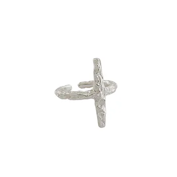 

Cross Ring 925 Sterling Silver For Women Korean Minimalist Party Gold Opening Rings Anillos Plata 925 Para Mujer Fine Jewellery