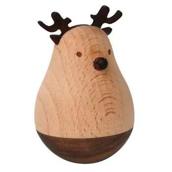 

household products Cartoon Wooden Tumbler Doll Toy Mini Funny Roly-Poly Toys Birthday Gift Decor daily supplies 2020dropshipping